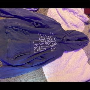 American eagle large hoodie navy blue